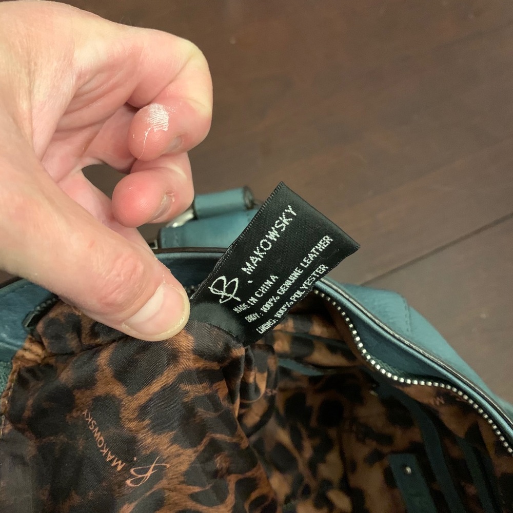 Teal B. Makowsky bucket bag purse - Picture 5 of 6